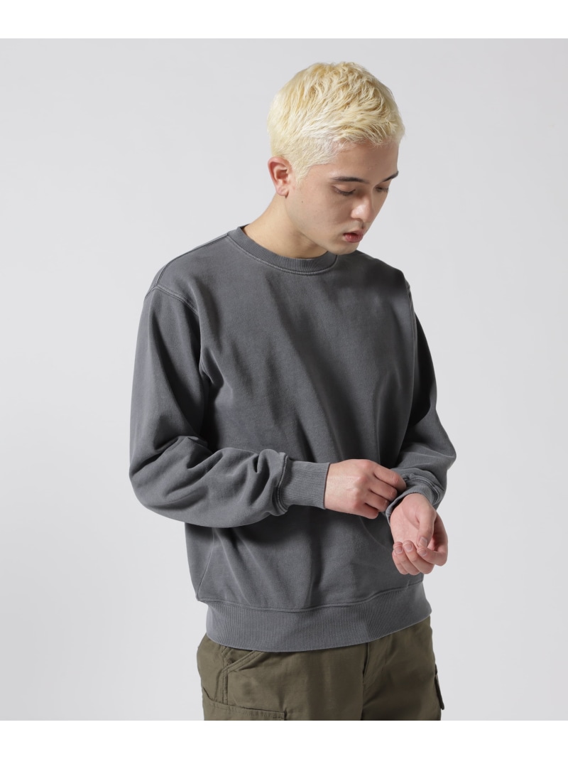 【SALE／30%OFF】AVIREX 《DAILY/デイリー》FADE WASH CREW NECK SWEAT / フェード ウォッシュ クルーネック スウェット アヴィレックス トップス スウェット・トレーナー グレー オレンジ グリーン【RBA_E】【送料無料】