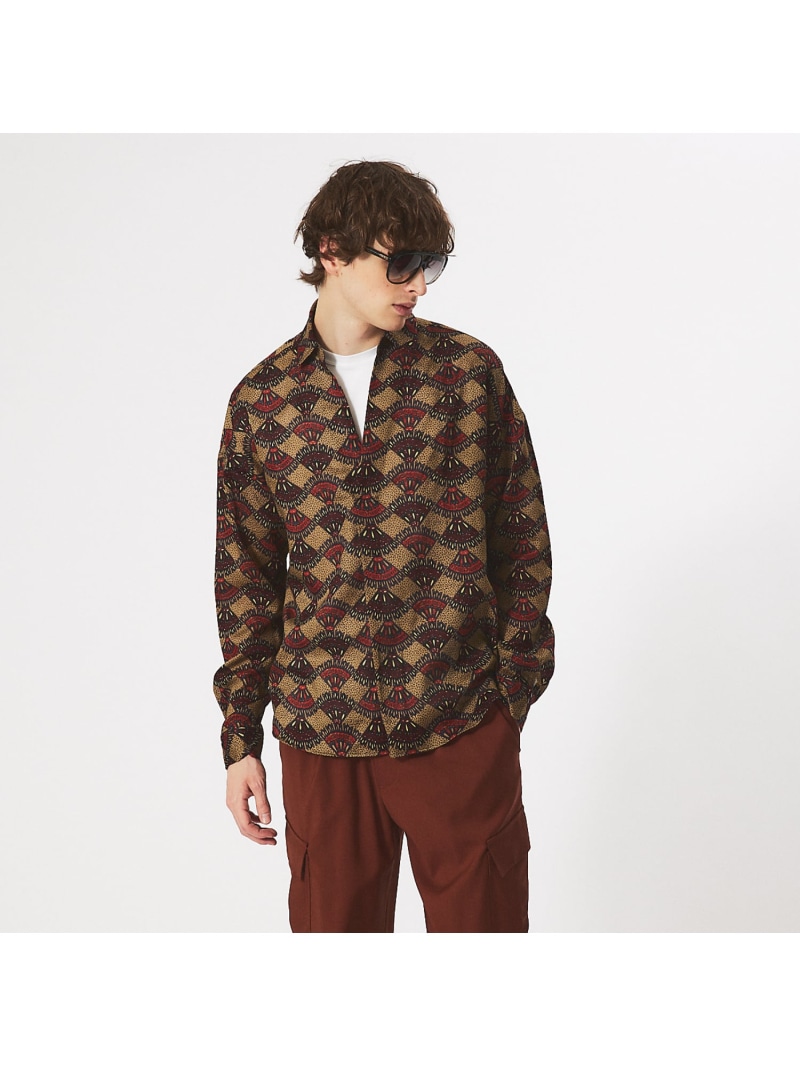 【SALE／50%OFF】DESIGNWORKS COLONY CLOTHING / バティック プールサイドシャツ デザインワークス トップス シャツ・ブラウス ベージュ【RBA_E】【送料無料】 10,544円