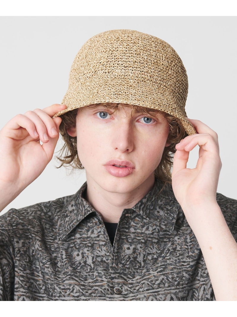 BEAUTY&YOUTH UNITED ARROWS ＜Racal＞ペーパー ファイバー チューリップハット ビューティー＆ユース　ユナイテッドアローズ 帽子 ハット ブラック ホワイト【送料無料】