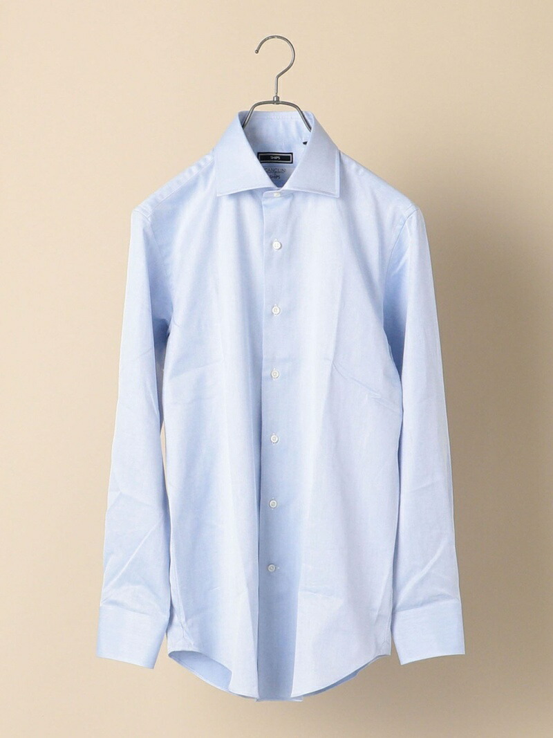 逆輸入 ソリッド ドビー ワイド Canclini Sd Ships シャツ ブルー 送料無料 長袖シャツ シャツ ブラウス シップス カジュアルシャツ Mbicnoida Ac In