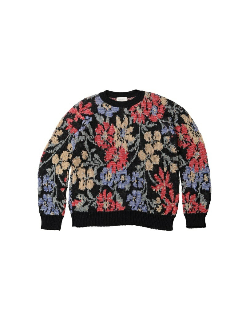 ニット セーター 即日発送 M Cotton People Beautiful Floral ホワイト 送料無料 ブラック 長袖ニット ニット ビューティフルピープル Pullover Jacquard Www Pentecostcalgary Org