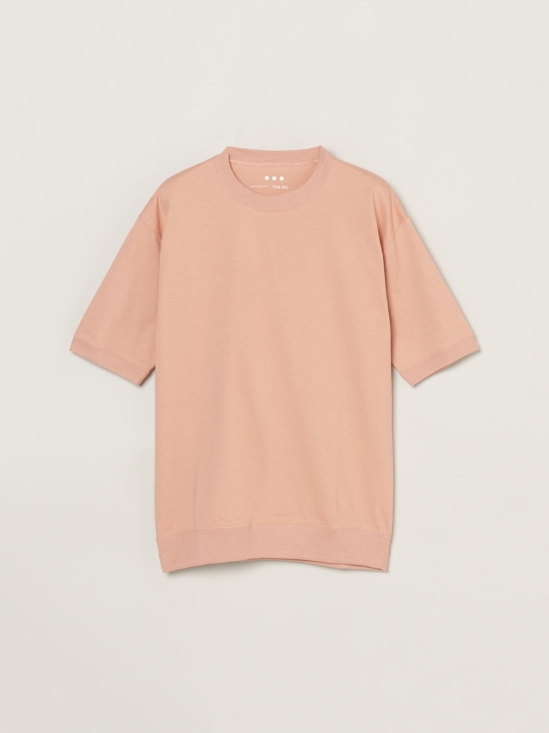 three dots Men organic cotton sweat スリードッツ トップス カットソー・Tシャツ ブルー ピンク イエロー【送料無料】