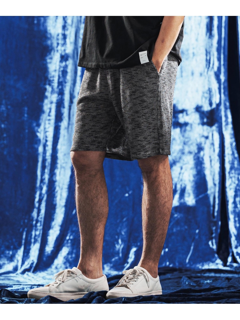 ANGENEHM mp14889- Jacquard Cutsew Relax Shorts ショートパンツ カンビオ パンツ その他のパンツ グレー ブラック【送料無料】｜ Fashion Men