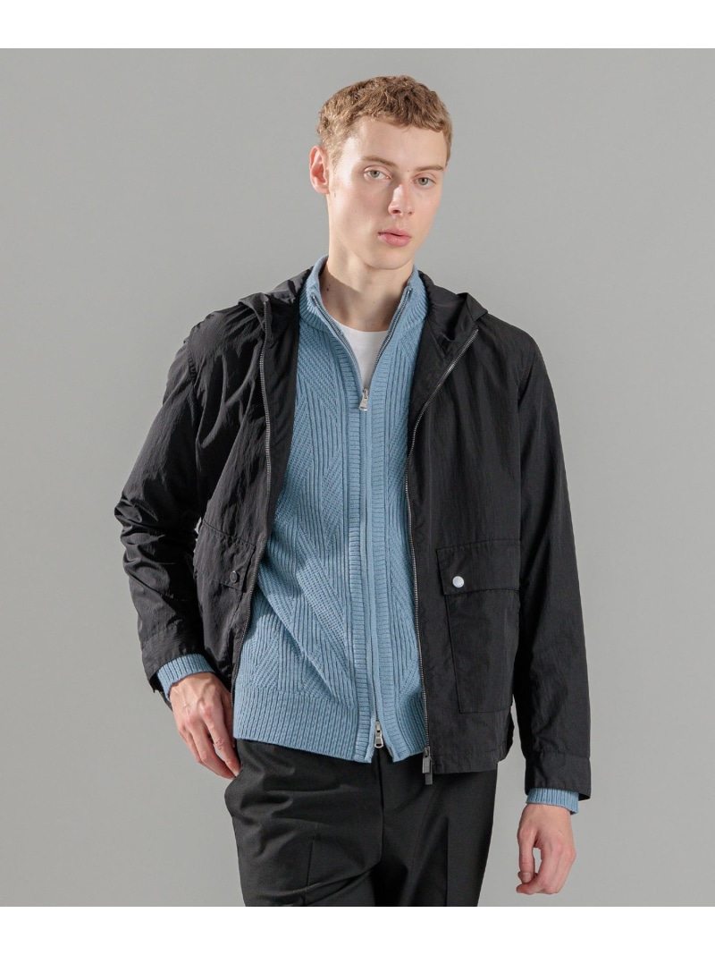 【SALE/20%OFF】JOSEPH HOMME 【LEON 掲載】ブライトナイロンシャンブレー スプリングブルゾン ジョゼフ オム ジャケット・アウター その他のジャケット・アウター ネイビー ブラック ベージュ【RBA_E】【送料無料】
