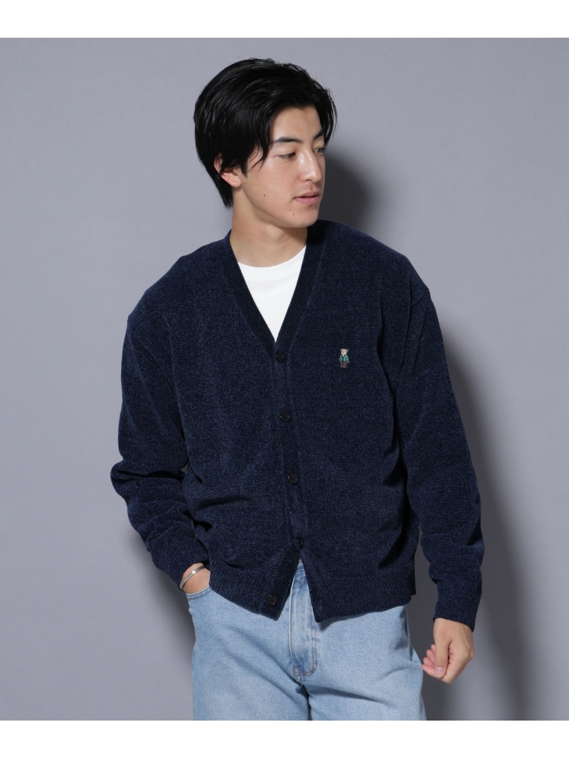 【SALE／10%OFF】NANO universe ナノベアモールニットカーディガン ナノユニバース トップス ニット グリーン ブラック ネイビー【RBA_E】【送料無料】