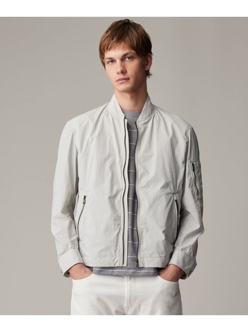 JOSEPH ABBOUD 【軽量/ストレッチ/撥水】ライトワッシャーストレッチ ショートブルゾン ジョセフアブード ジャケット・アウター ブルゾン・ジャンパー ブラック カーキグリーン グレー【送料無料】