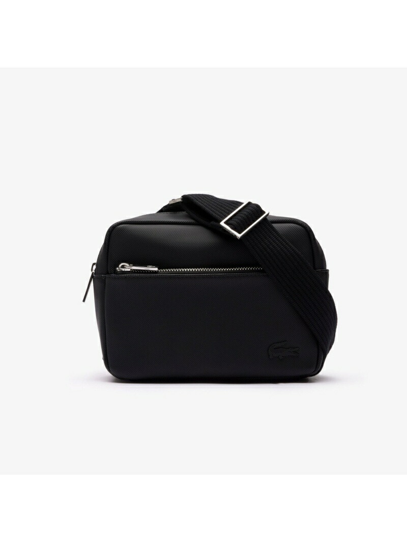 専用極美品★LACOSTE ラコステ ショルダーバッグ メンズ ロゴプレート付黒 LACOSTE ラコステ ショルダーバッグ メンズ レディース MENS