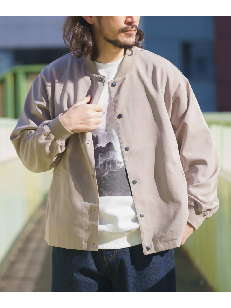 URBAN RESEARCH ITEMS 『イージーケア/吸水速乾/接触冷感』高機能ドライタッチスナップブルゾン(楽着シリーズ) アーバンリサーチアイテムズ ジャケット・アウター ブルゾン・ジャンパー ベージュ カーキグリーン ブラック グレー【送料無料】
