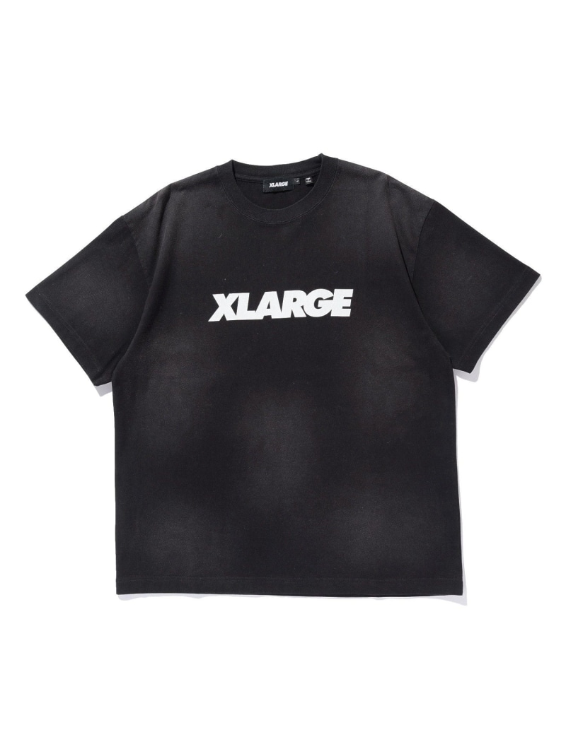 XLARGE DISCHARGE PRINTED STANDARD LOGO S/S TEE エクストララージ トップス カットソー・Tシャツ パープル ネイビー ブラック【送料無料】