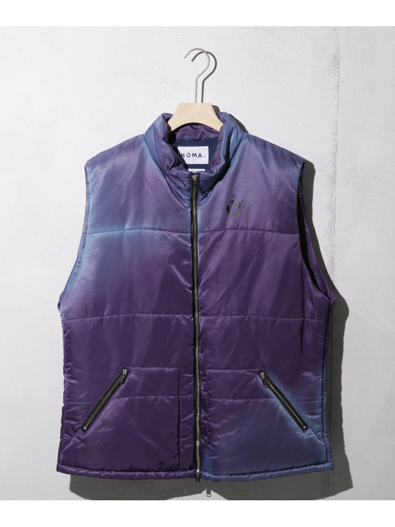 【SALE／60%OFF】NANO universe NOMA t.d./Hand Dyed Puffer Vest ナノユニバース トップス ベスト・ジレ パープル【RBA_E】【送料無料】｜ Fashion Men