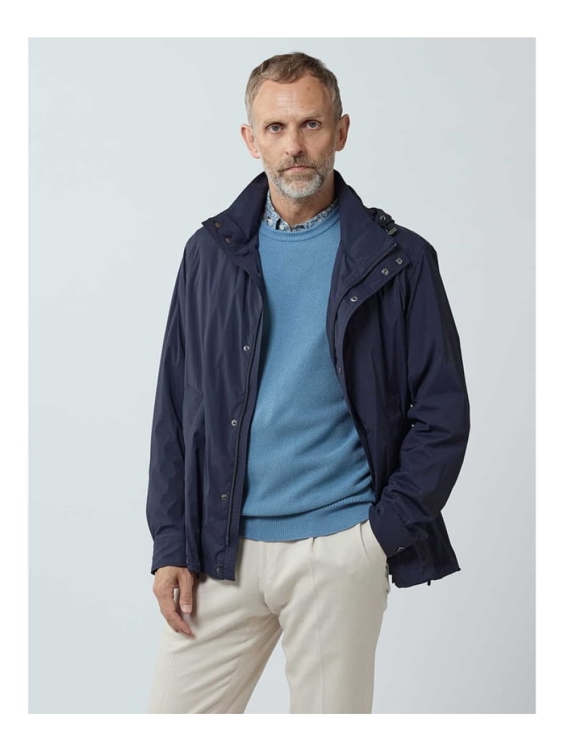 Aquascutum MEN Short Hoodie アクアスキュータム ジャケット・アウター ブルゾン・ジャンパー ネイビー【送料無料】| Fashion Men