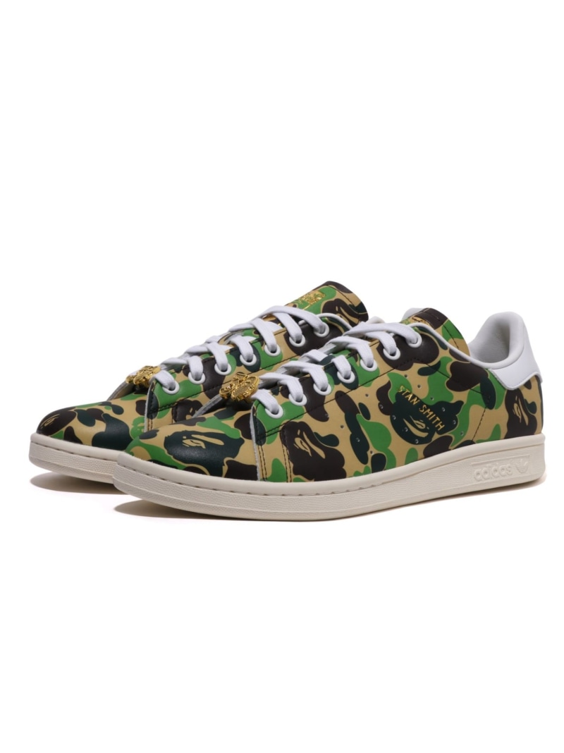 A BATHING APE 【 BAPE X ADIDAS 】STAN SMITH BAPE ABC CAMO ア ベイシング エイプ シューズ・靴 スニーカー 緑であること【貨物輸送無料】
