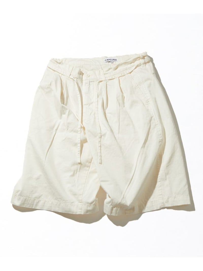 CAHLUMN Extra Long Staple Organic Cotton 2 Tuck Chino Shorts フリークスストア パンツ その他のパンツ ネイビー ホワイト グレー ベージュ【先行予約】*【送料無料】 11,220円