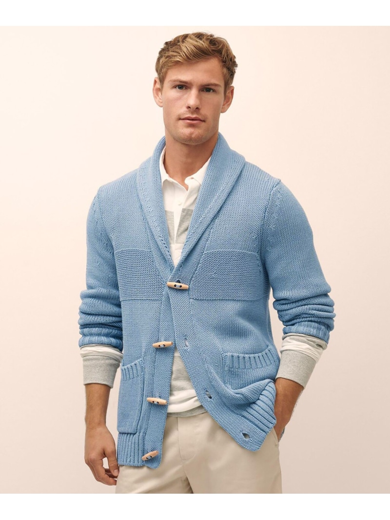 【SALE／50%OFF】BROOKS BROTHERS 綿織物 肩かけ色つや トグルカーディガン ブルックス ブラザーズ トップス ジレー【RBA_E】【貨物輸送無料】