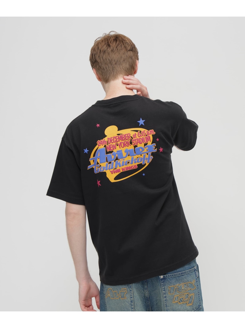 AVIREX GOLD KICKOFF PUFF PRINT T-SHIRT アヴィレックス トップス カットソー・ティーシャツ 白いこと 黒いこと【貨物輸送無料】 トップス-Tシャツ・カットソー-メンズファッション