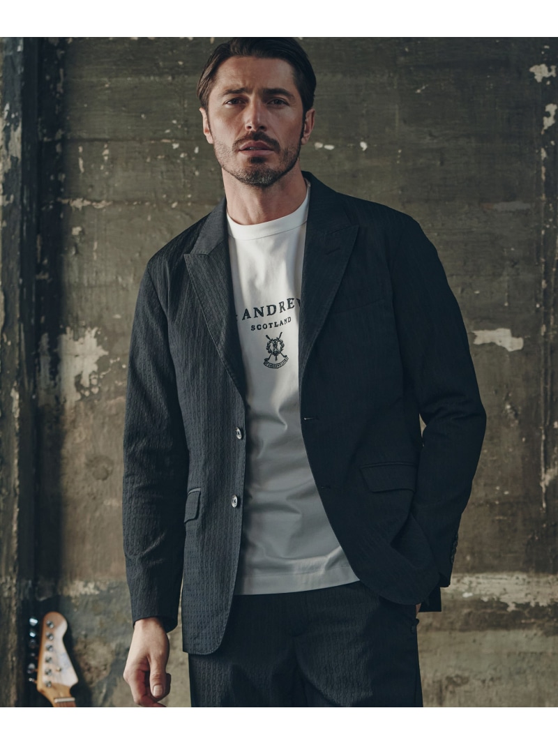 St ANDREWS ドットサークルジャガードジャケット (MENS) セントアンドリュース ジャケット・アウター その他のジャケット・アウター ブラック【送料無料】