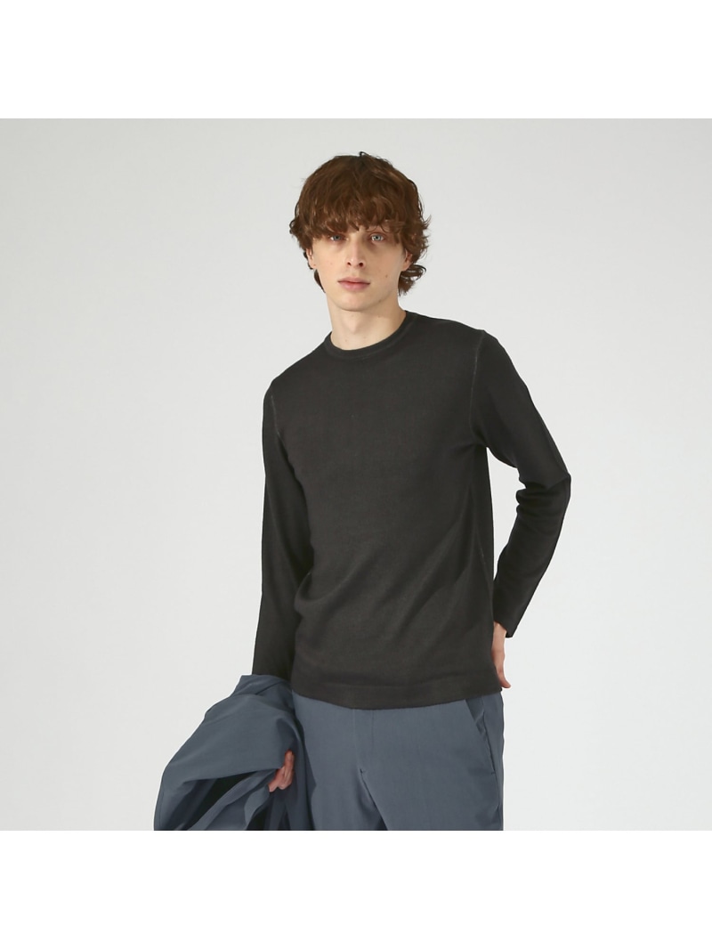 【SALE／30%OFF】DESIGNWORKS 【MADE IN ITALY】ガーメントダイ クルーネック ニット デザインワークス トップス ニット ブルー グレー ピンク【RBA_E】【送料無料】