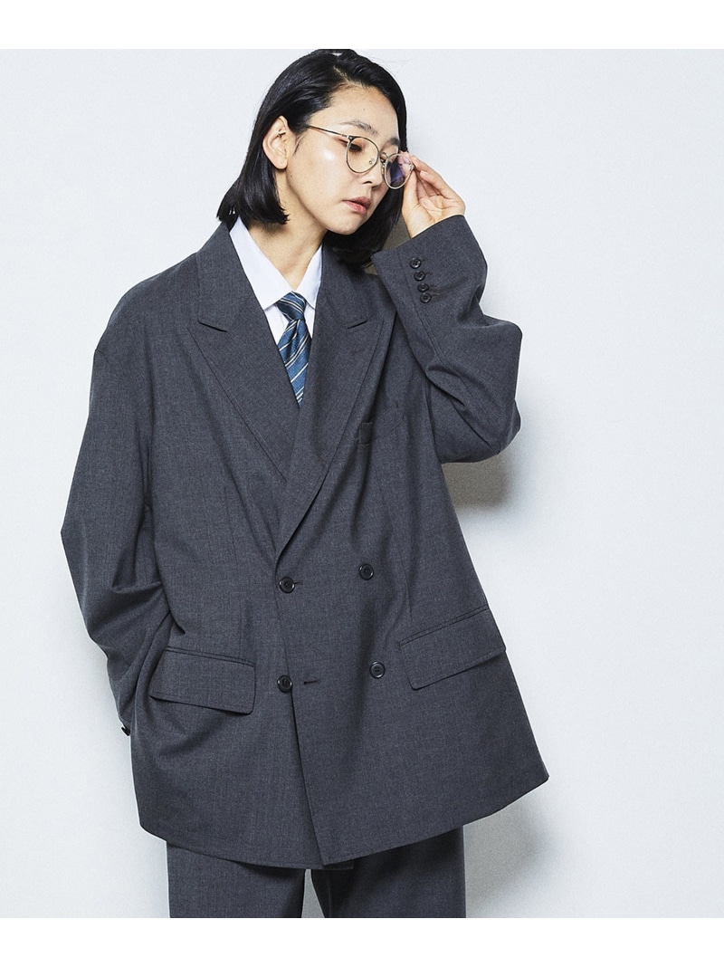 【SALE／50%OFF】CONVERSE TOKYO COMBAT WOOL DOUBLE BREASTED SETUP JACKET (CORDURA fabric) コンバーストウキョウ ジャケット・アウター テーラードジャケット・ブレザー グレー ブラック【RBA_E】【送料無料】