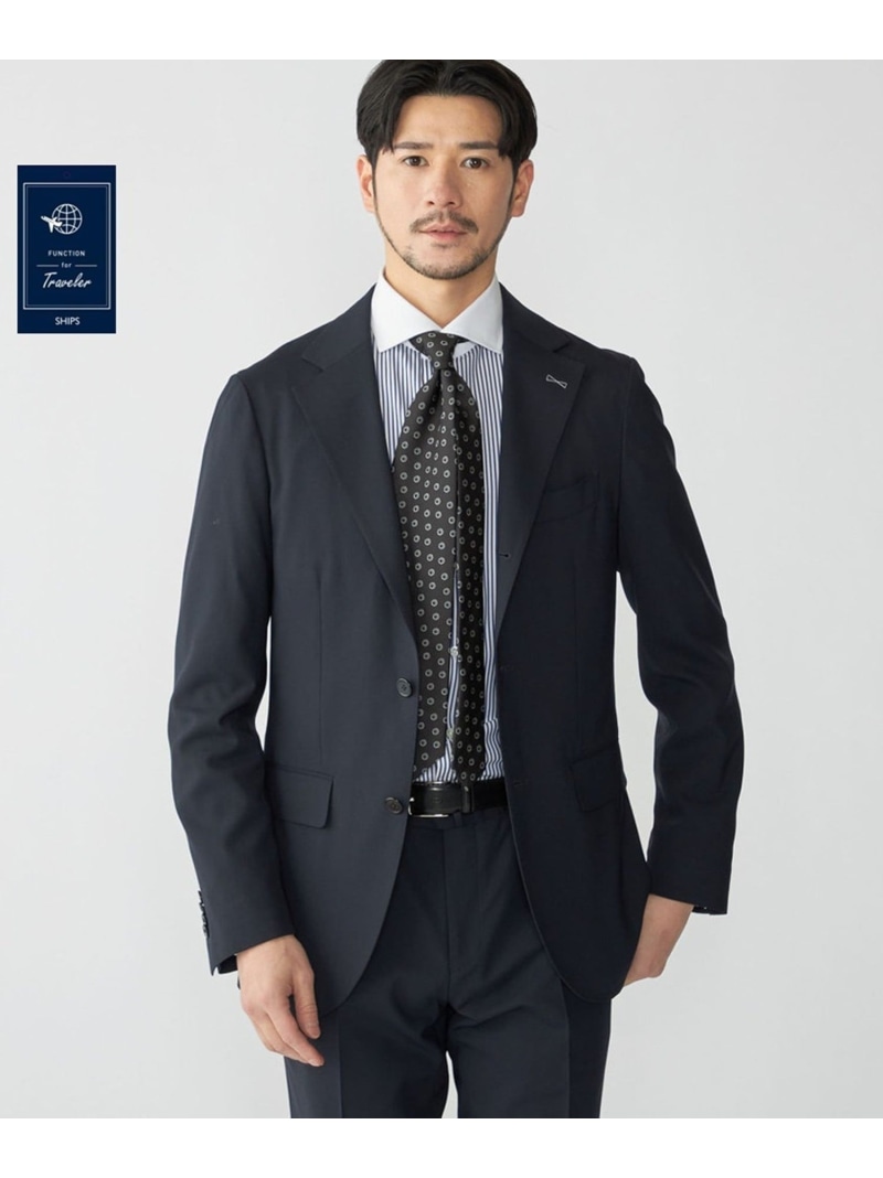 【SALE／40%OFF】SHIPS MEN SHIPS:＜セットアップ対応＞ウォッシャブル セットアップ トロピカルウールジャケット シップス ジャケット・アウター テーラードジャケット・ブレザー ネイビー【RBA_E】【送料無料】