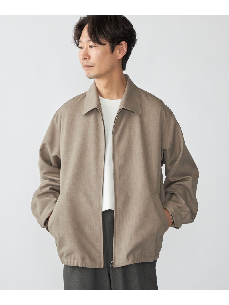 【SALE／40%OFF】SHIPS MEN SHIPS: ウール ライク ポリエステル ジップ ブルゾン シップス ジャケット・アウター ブルゾン・ジャンパー ネイビー グレー ベージュ【RBA_E】【送料無料】