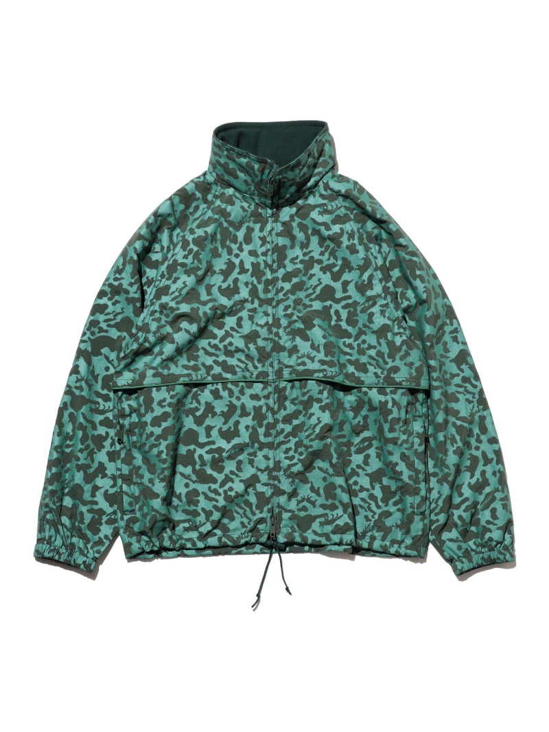 BEAMS PLUS MIL Athletic Jacket Nylon Rip stop Animal Print ビームス メン ジャケット・アウター ブルゾン・ジャンパー グリーン【送料無料】