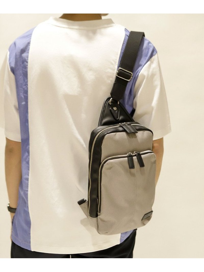 Union Station シンセティックレザーボディバッグ 別注デニムライククロス