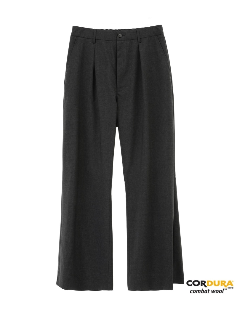 【SALE／50%OFF】CONVERSE TOKYO COMBAT WOOL WIDE SETUP SLACKS (CORDURA fabric) コンバーストウキョウ パンツ スラックス・ドレスパンツ ブラック グレー【RBA_E】【送料無料】