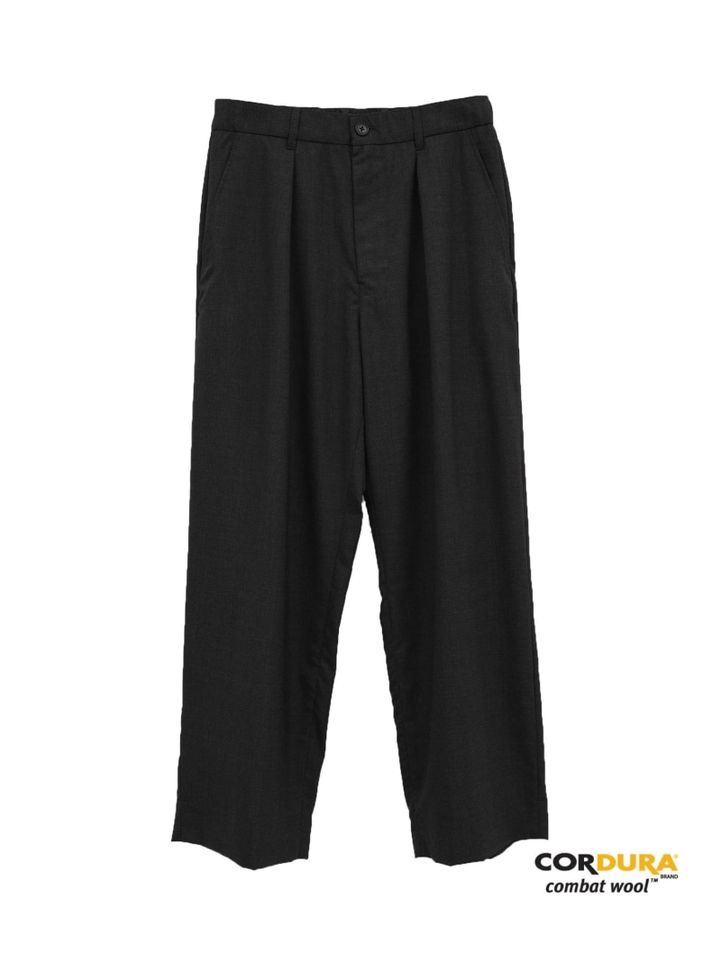 【SALE／50%OFF】CONVERSE TOKYO COMBAT WOOL WIDE TAPER SETUP SLACKS (CORDURA fabric) コンバーストウキョウ パンツ スラックス・ドレスパンツ グレー ブラック【RBA_E】【送料無料】