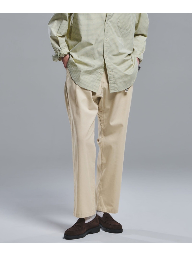 UNITED ARROWS green label relaxing 【別注】＜Gramicci＞GLR TC ツイル ワイド テーパード パンツ ユナイテッドアローズ グリーンレーベルリラクシング パンツ その他のパンツ グリーン ホワイト ブラック【送料無料】