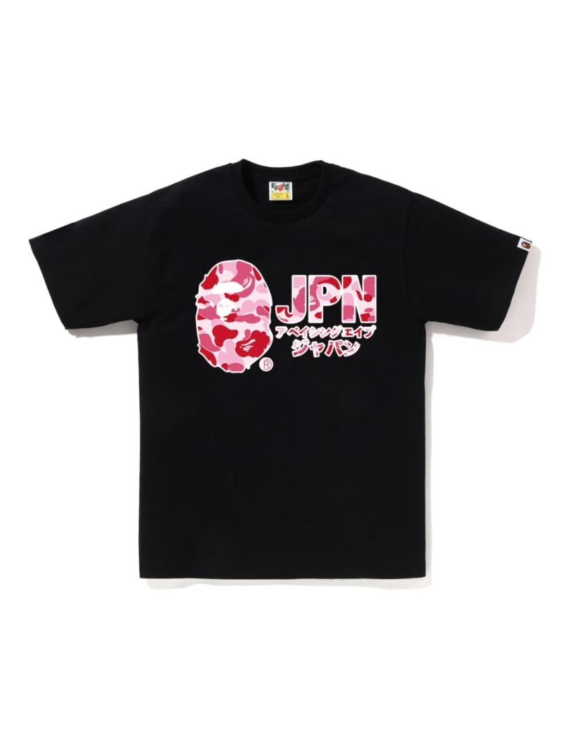 A BATHING APE ABC CAMO JPN KATAKANA TEE ア ベイシング エイプ トップス カットソー・Tシャツ ホワイト ブラック【送料無料】