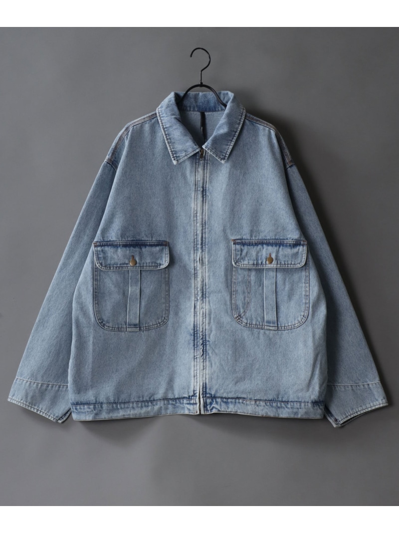 【SALE／23%OFF】SITRY デニム メンズ カバーオール デニムジャケット Gジャン シトリー ジャケット・アウター デニムジャケット ブルー グレー【RBA_E】【送料無料】｜ Fashion Men