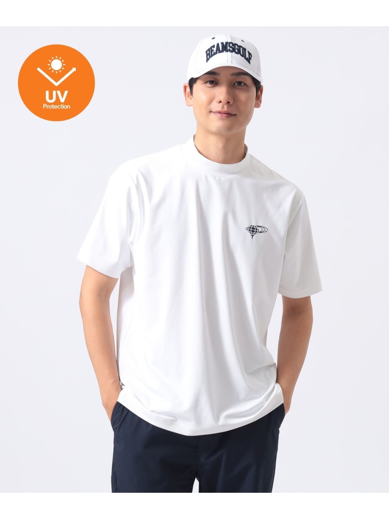 BEAMS GOLF ORANGE LABEL [吸水速乾][UVとり捨てる] ORANGE LABEL / PARロゴタイプ モックネック プルオーバー ビームス ゴルフ トップス スウェット・トレーナー 米国海軍 薄墨色 白いこと【貨物輸送無料】