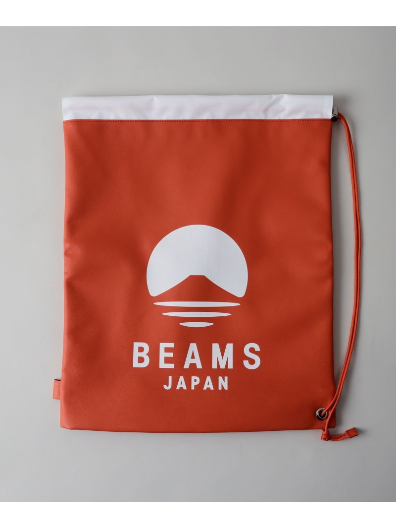 BEAMS JAPAN 【別注】ソメスサドル / なめし革 ロゴタイプ 合切袋 ビームス ジャパン 御徒面子 余分の物の御徒面子 オレンジ色 黒いこと【貨物輸送無料】