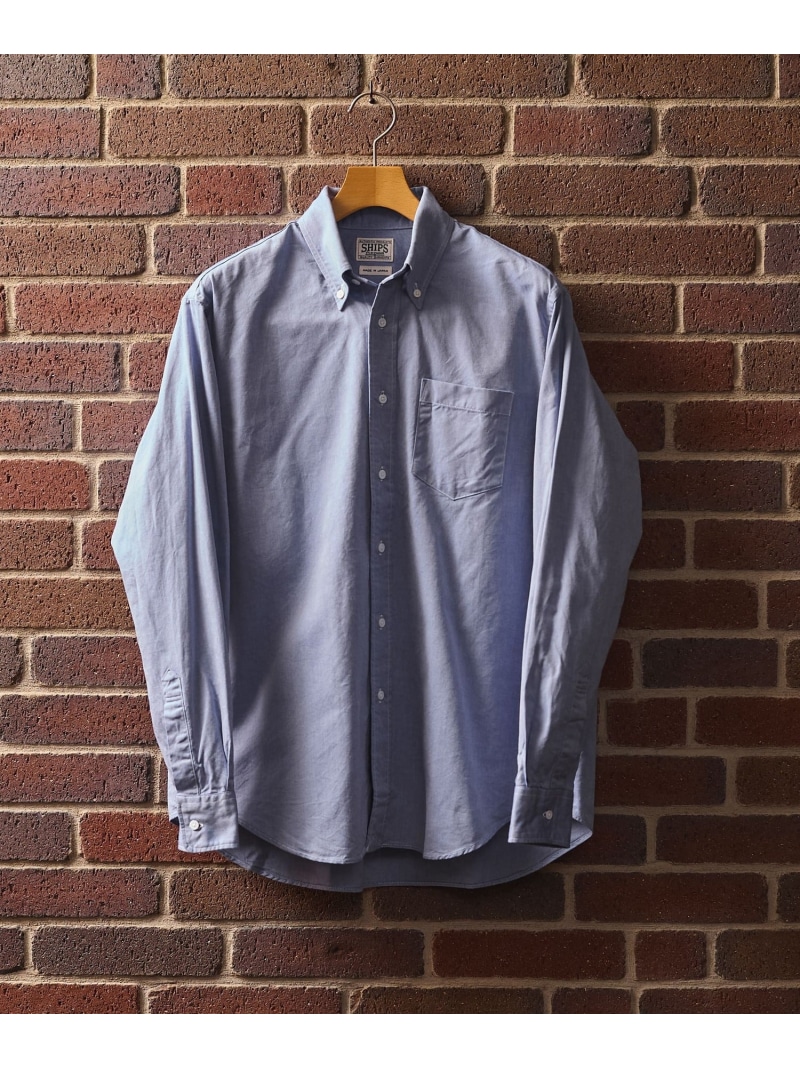 【SALE／35%OFF】SHIPS MEN SHIPS: AUTHENTIC スーピマ オックスフォード ボタンダウン シャツ シップス トップス シャツ・ブラウス ブルー ホワイト【RBA_E】【送料無料】｜ Fashion Men