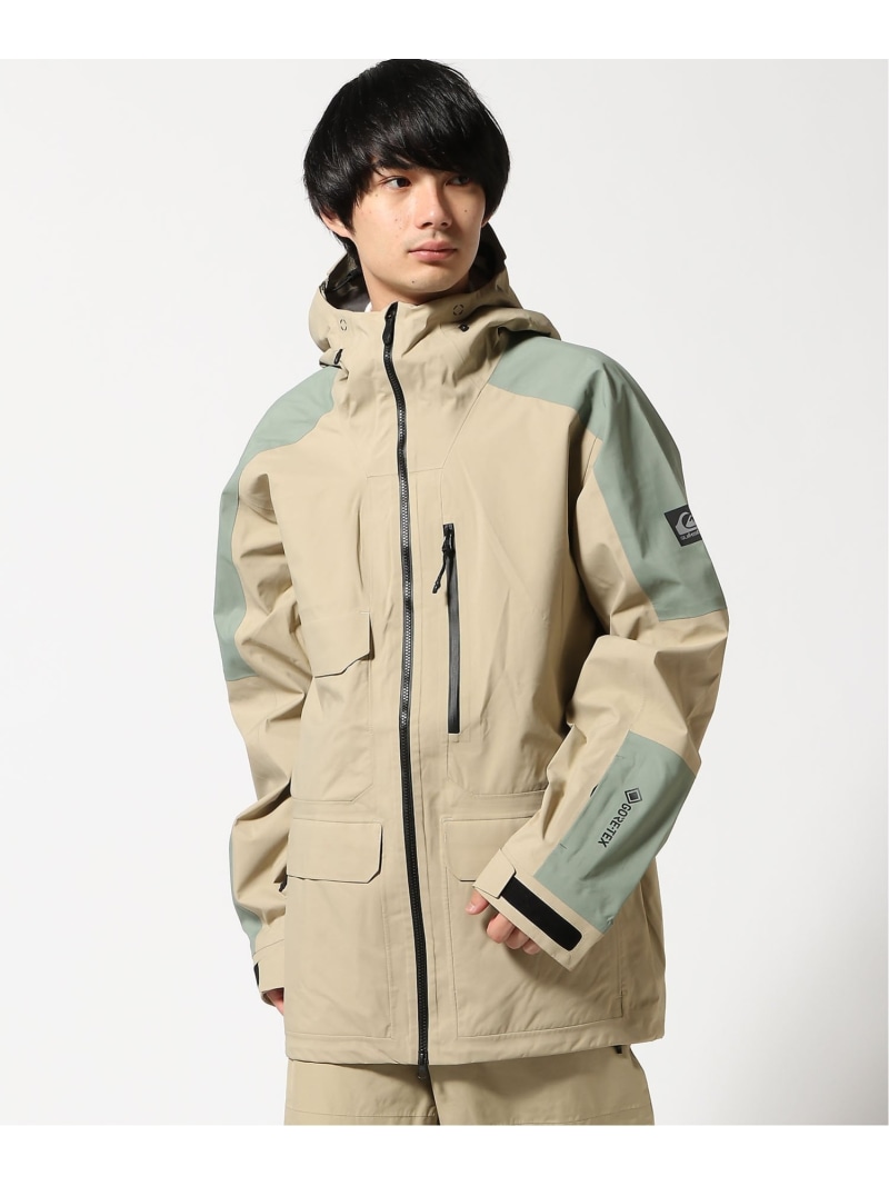 【SALE／30%OFF】QUIKSILVER (M)HL PRO S CARLSON 3L GORE-TEX JK クイックしろがね色 ジャケット・アウター 上衣・前掛け ベージュ【RBA_E】【貨物輸送無料】