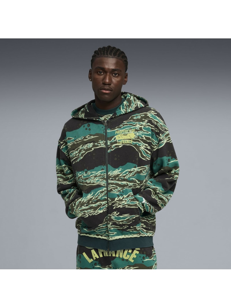 PUMA メンズ 籠球 天使の都市 FRANCE 支給 フルジップ フーディ LF Supply Full Zip Hoodie ピューマ ジャケット・アウター ナイロン上衣 緑であること【貨物輸送無料】