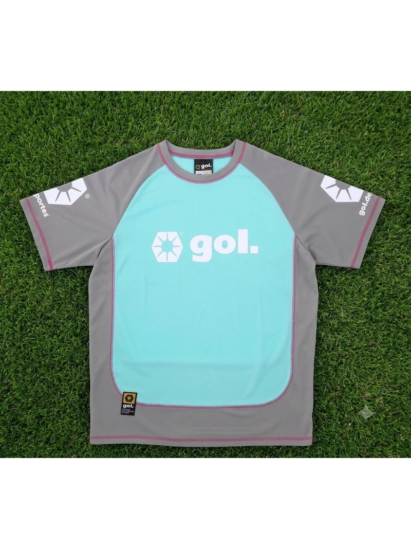 gol. (U)ゴル649プレイシャツ ゴル トップス カットソー・Tシャツ グリーン オレンジ【送料無料】
