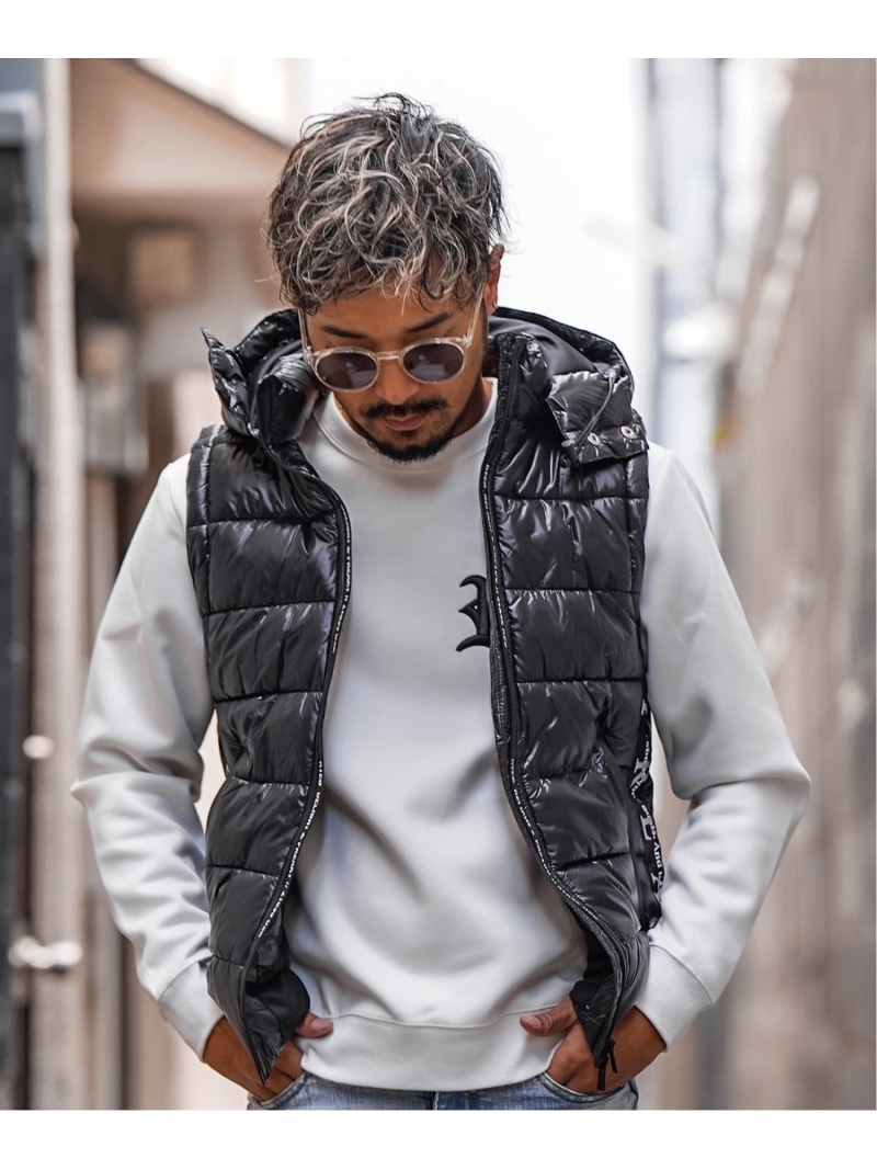 Retro Engine Retro Engine/(M)RTEG/D&F VEST アダムスジャグラー ジャケット・アウター その他のジャケット・アウター ブラック ホワイト【送料無料】| Fashion Men