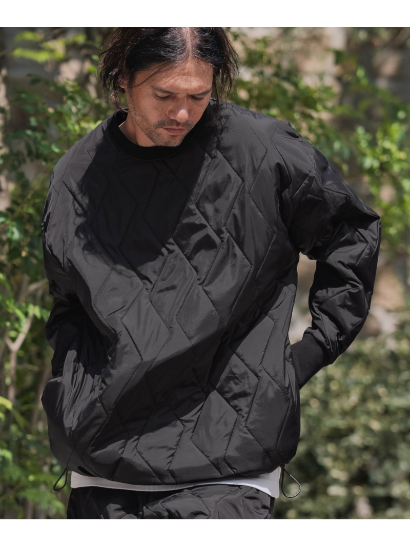 CAMBIO mlt5429-Nylon Mini Ripstop Wave Quilting Pullover キルティングプルオーバー カンビオ トップス カットソー・Tシャツ グリーン ブラック【送料無料】