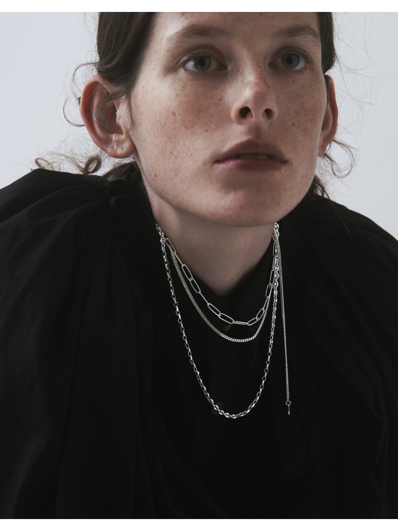 quip queint quip queint/two chain necklace フォブ アクセサリー・腕時計 ネックレス シルバー【送料無料】