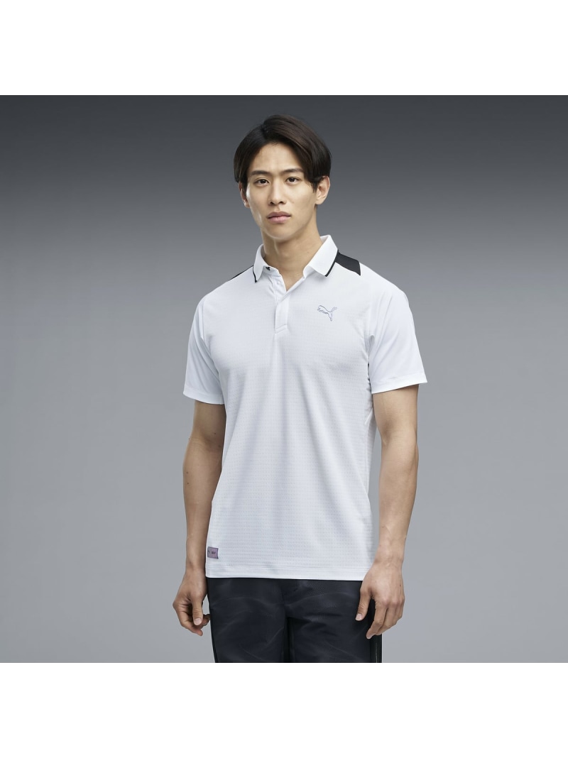 PUMA メンズ ゴルフ シャドウキャット テック ジク 半袖 スポーツシャツ TECH ZIKU POLO S/S ピューマ トップス スポーツシャツ 白いこと【貨物輸送無料】