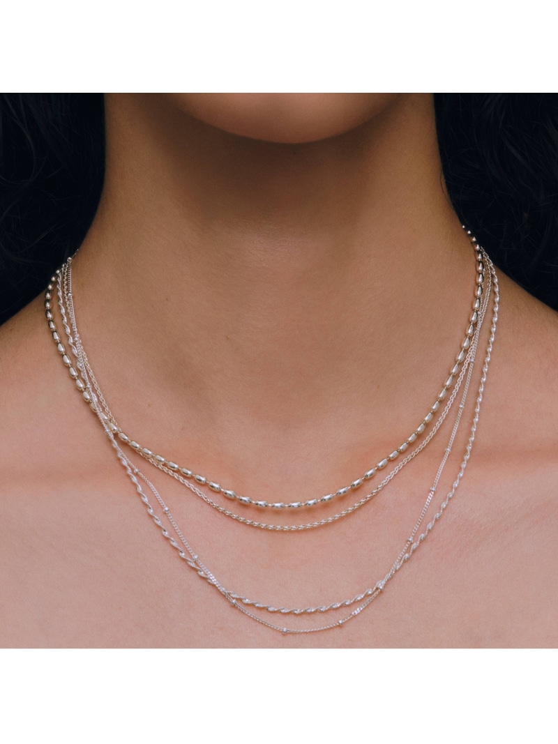quip queint quip queint/station necklace フォブ 佩び物・ウォッチ 首飾り しろがね色【貨物輸送無料】