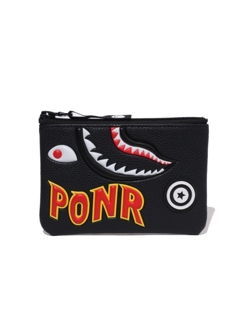 A BATHING APE 2ND SHARK MINI WALLET ア ベイシング エイプ 財布・ポーチ・ケース 財布 ブラック【送料無料】