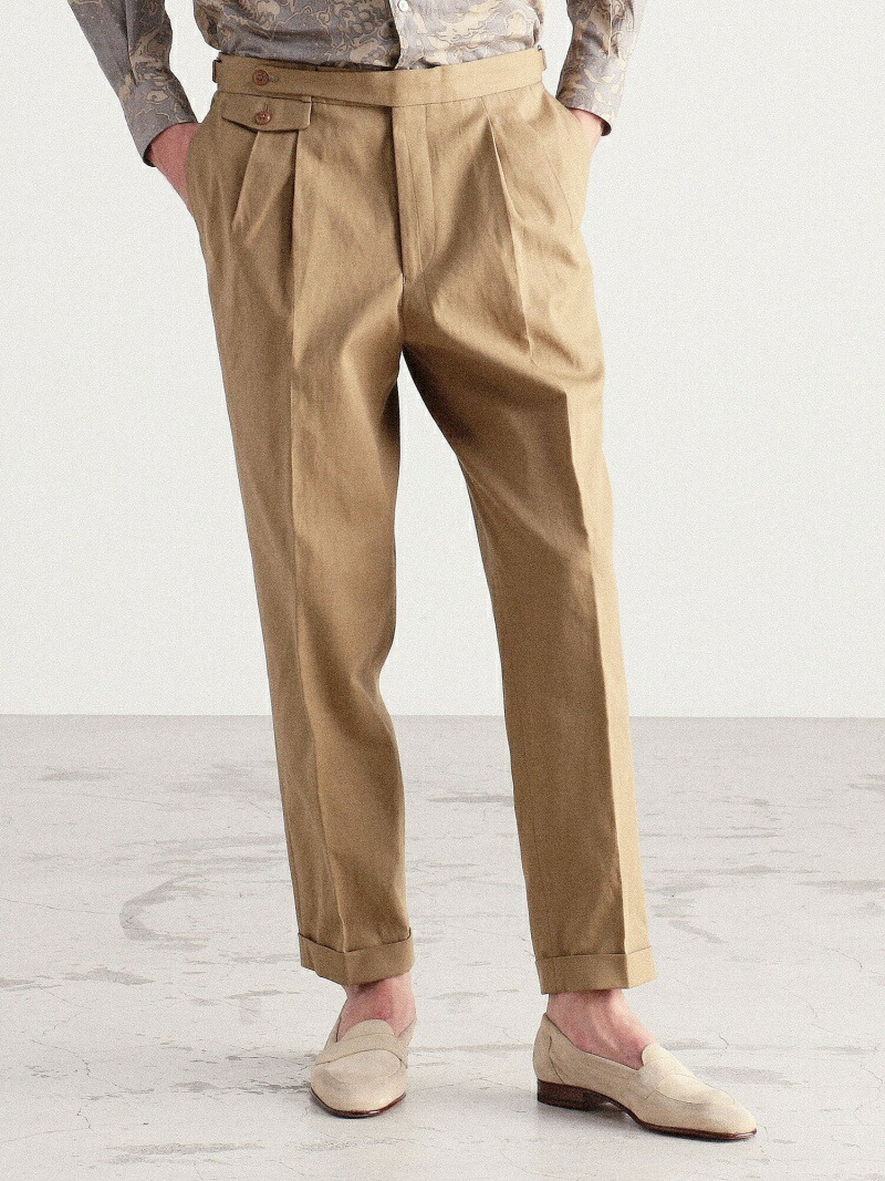 公式の 楽天市場 Tomorrowland Men コットンリネンストレッチ 2プリーツグルカスラックス Duca Visconti Navy Off トゥモローランド パンツ ジーンズ スラックス ドレスパンツ 送料無料 Rakuten Fashion Men 50 Off Prcs Org Pk