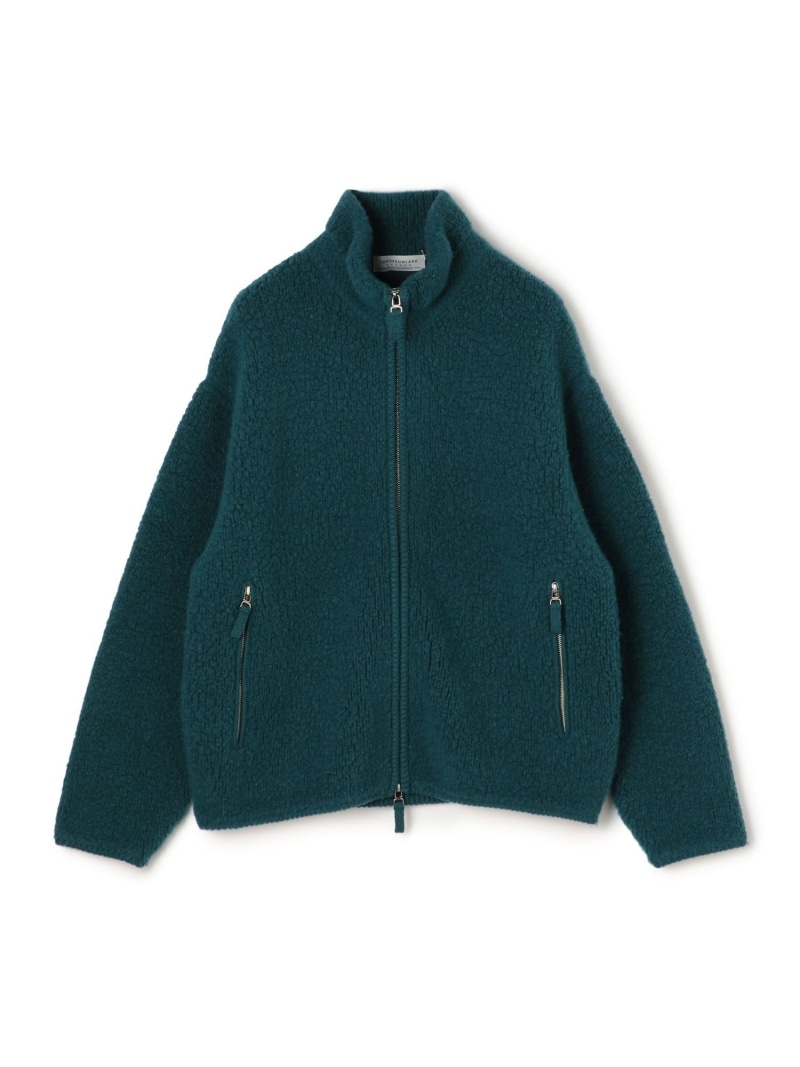 【SALE／50%OFF】TOMORROWLAND MEN TOMORROWLAND Tricot ウールカシミヤ パイルニット ジップアップブルゾン トゥモローランド トップス ニット ホワイト ブラック ブラウン グリーン【RBA_E】【送料無料】