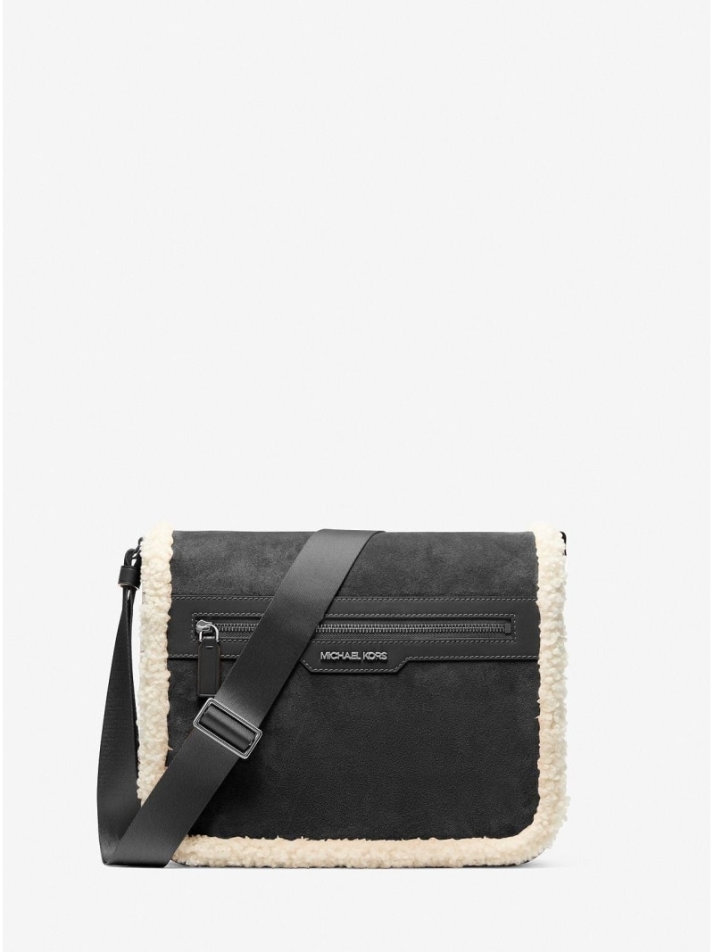 【SALE／76%OFF】MICHAEL KORS COOPER ジップ フラップ クロスボディ ミディアム マイケルコース マイケル・コース バッグ ショルダーバッグ ブラック【RBA_E】【送料無料】