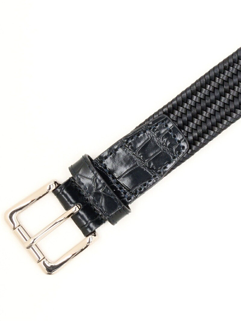 【SALE／50%OFF】MONSIEUR NICOLE イタリアン編込磁気テープ メッシュ胴締め ニコル 流行り物雑貨 胴締め 薄墨色 赤銅色 赤いこと 米国海軍 黒いこと【RBA_E】【貨物輸送無料】