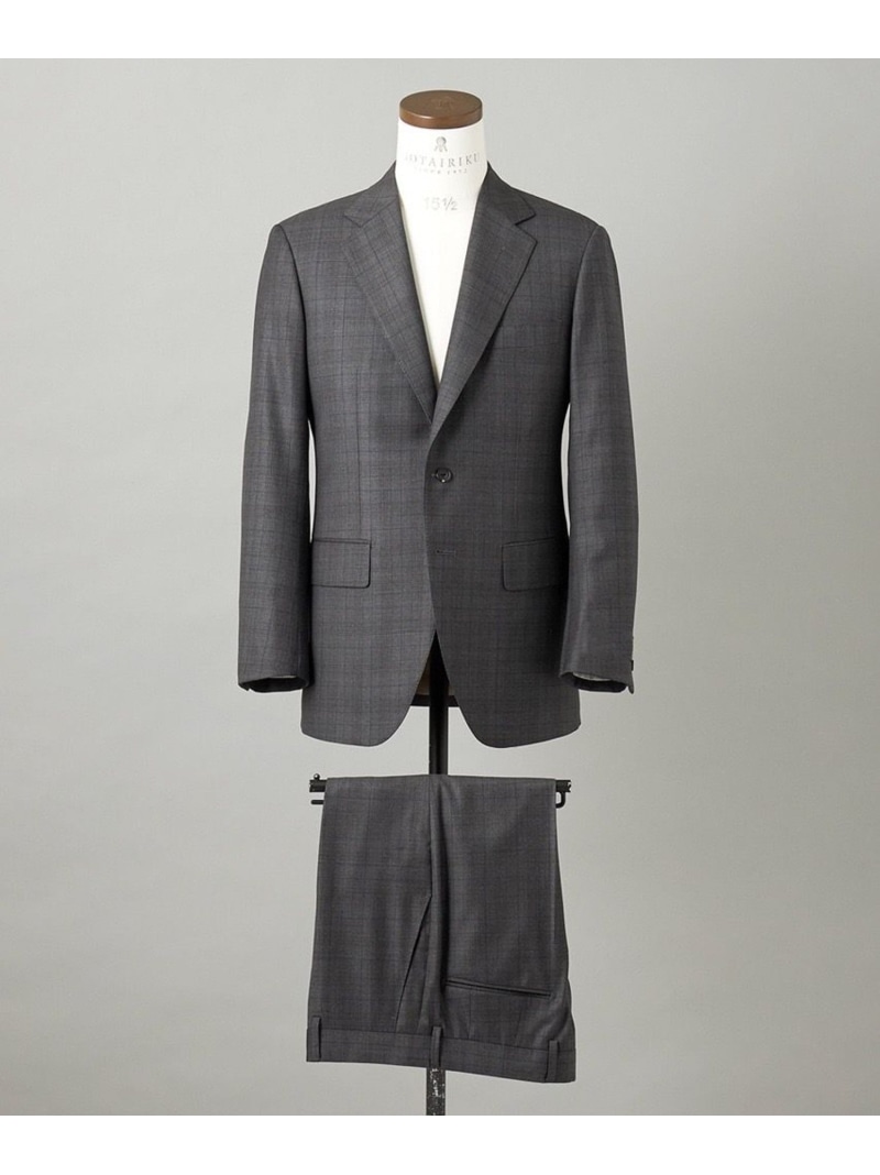 楽天市場】【Loro Piana Fabric】365 通年スーツ(グレーー×格子)／五