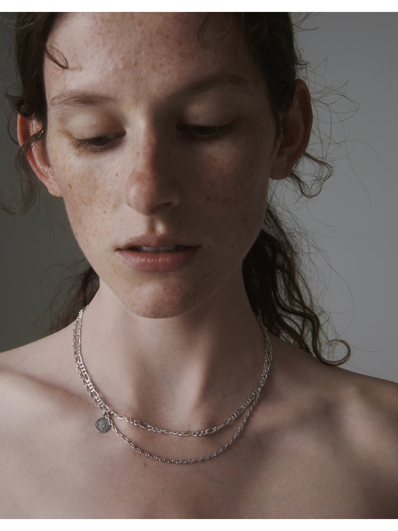 quip queint quip queint/two chain coin necklace フォブ アクセサリー・腕時計 ネックレス シルバー【送料無料】