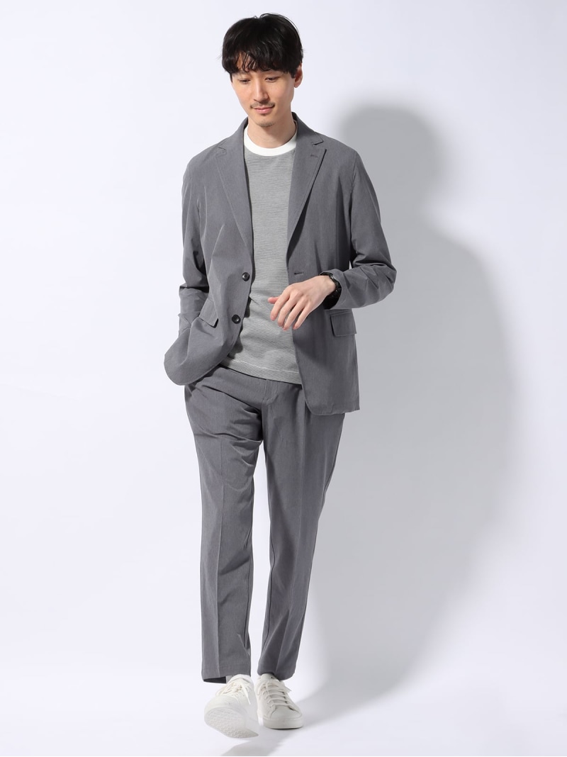 【SALE／40%OFF】SUIT SQUARE メンズ PERFORMANCE SUIT ジャケット&パンツセットアップ 洗える スーツ スクエア スーツ・フォーマル セットアップスーツ グレー【RBA_E】【送料無料】｜ Fashion Men